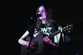 Gabrielle Aplin on stage at The Music Cafe, Sundance London.